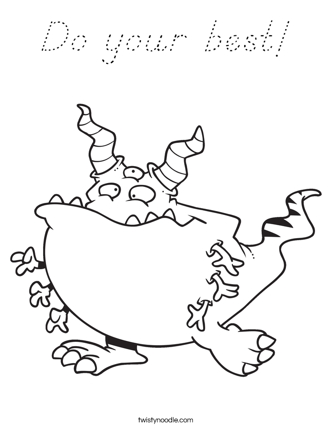 Do your best! Coloring Page