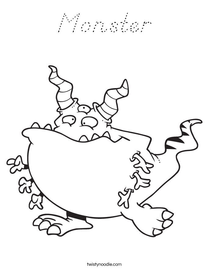 Monster Coloring Page