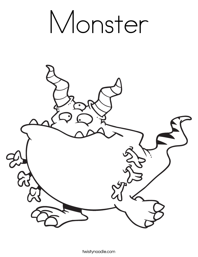 Monster Coloring Page