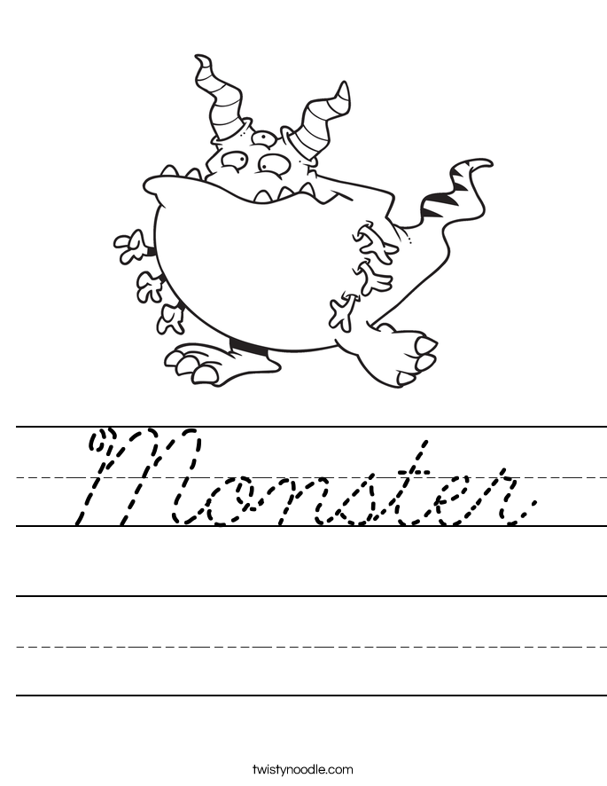 Monster Worksheet