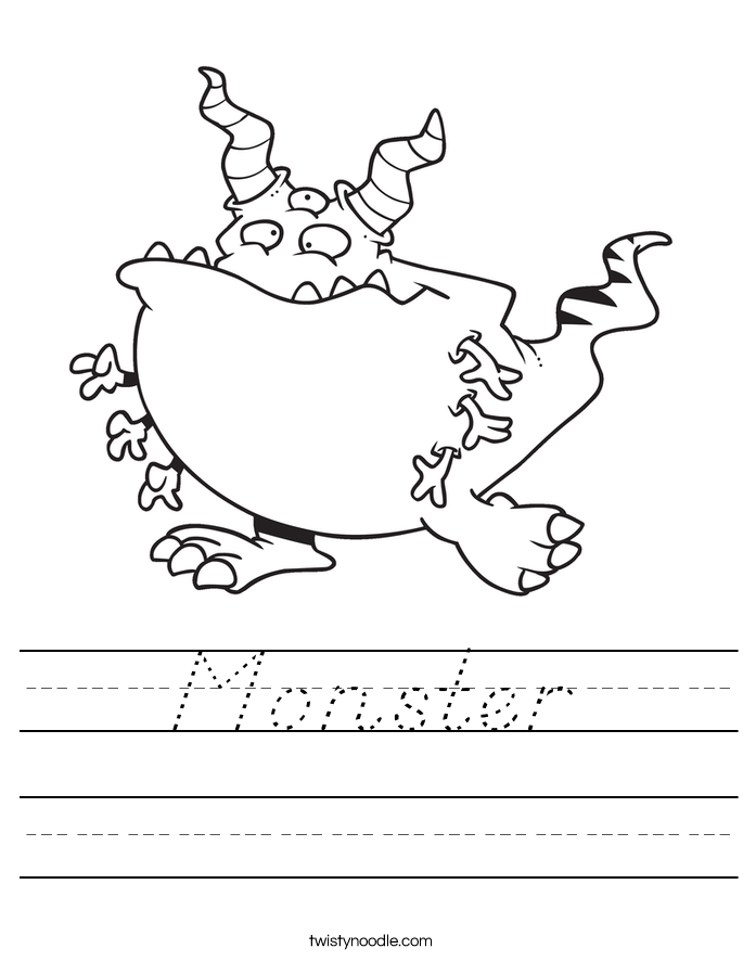 Monster Worksheet