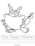 One Hungry Monster Worksheet