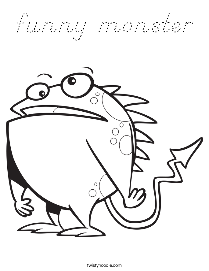 funny monster Coloring Page