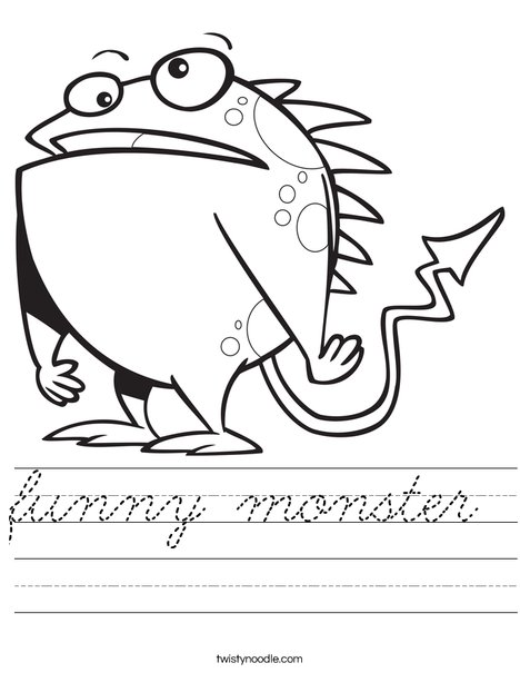 Creature with Arrow Tail Worksheet