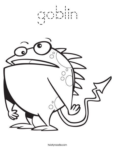 Creature with Arrow Tail Coloring Page