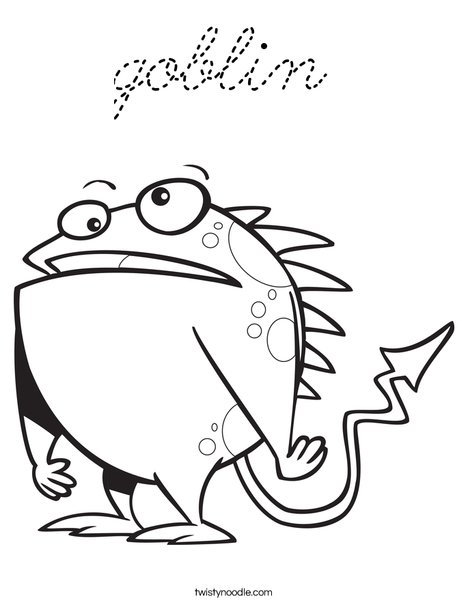 Creature with Arrow Tail Coloring Page