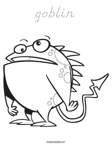Creature with Arrow Tail Coloring Page