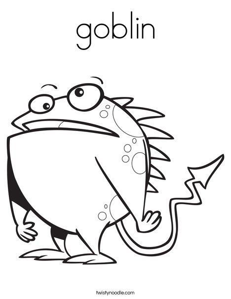 Creature with Arrow Tail Coloring Page