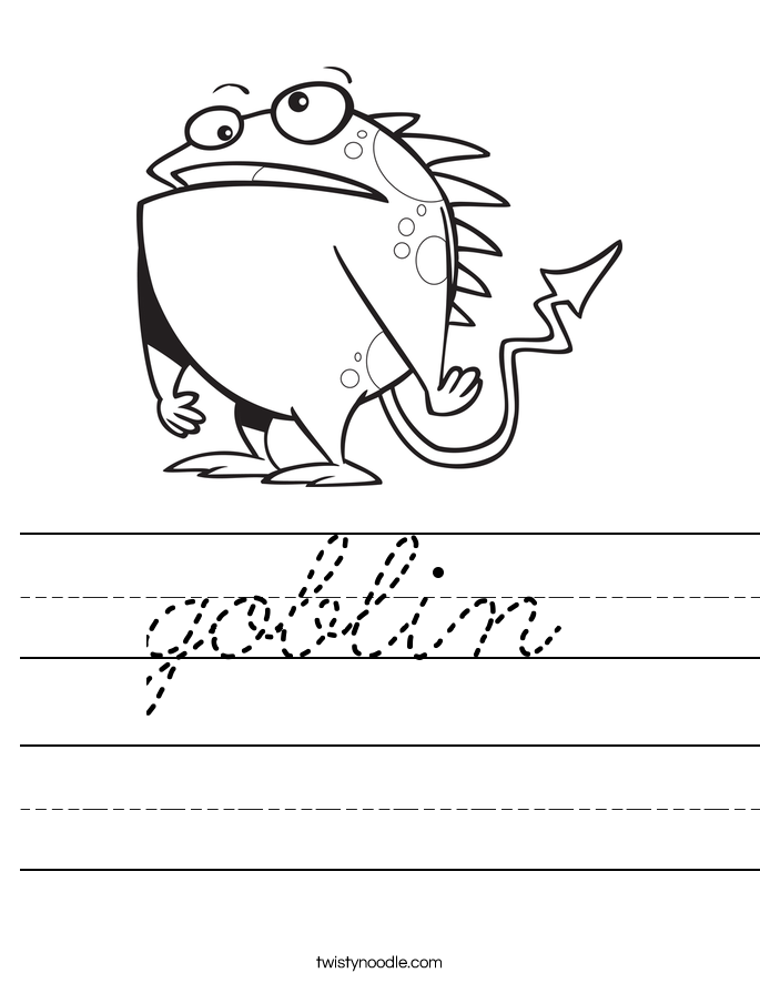 goblin Worksheet