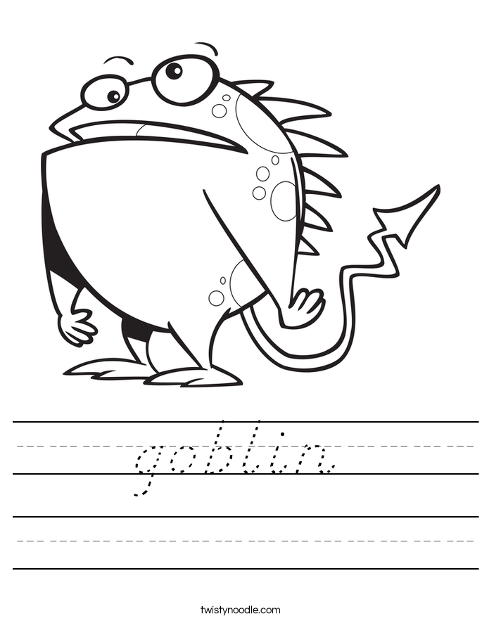 goblin Worksheet