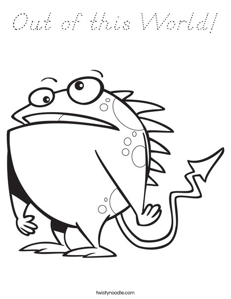 Creature with Arrow Tail Coloring Page