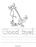 Good bye! Worksheet