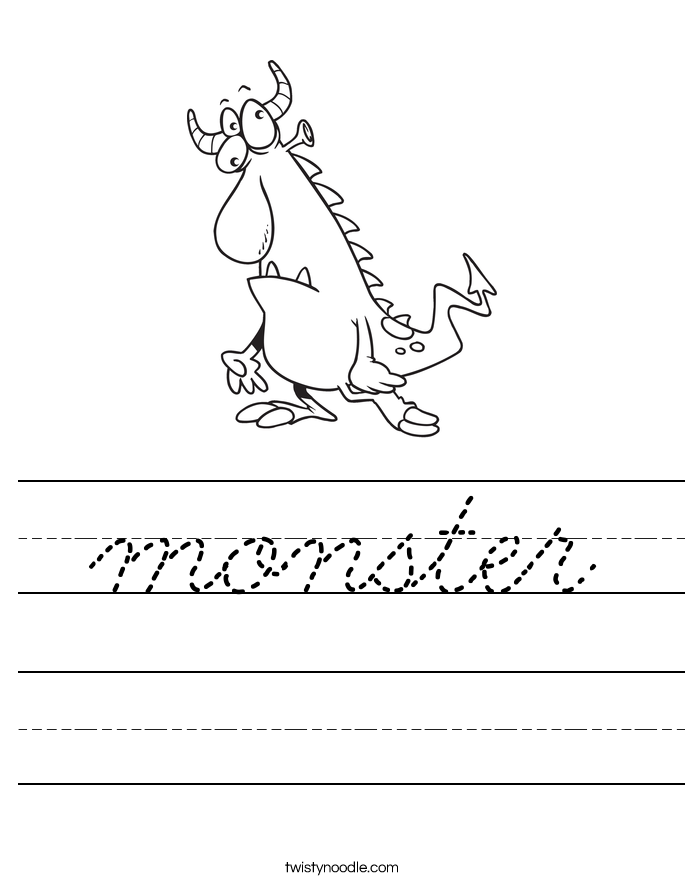 monster Worksheet