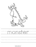monster Worksheet