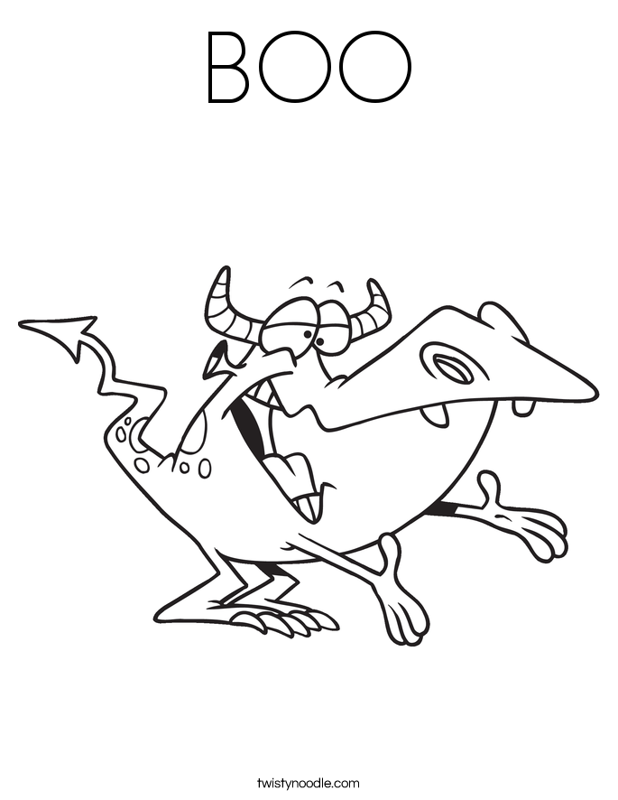 BOO Coloring Page