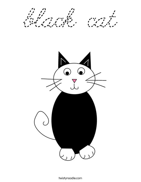 Creepy Cat Coloring Page