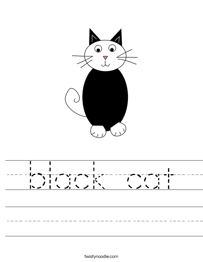 black cat Worksheet - Twisty Noodle