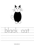 black cat Worksheet