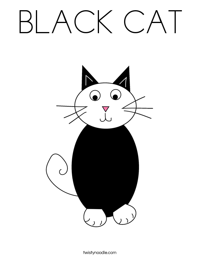 BLACK CAT Coloring Page