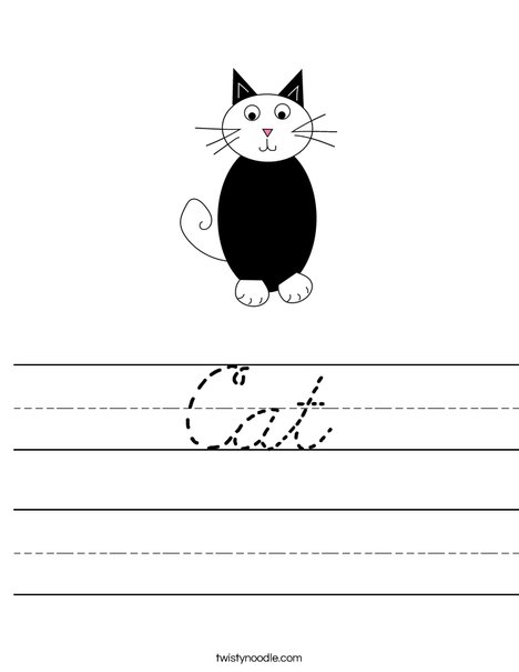 Creepy Cat Worksheet