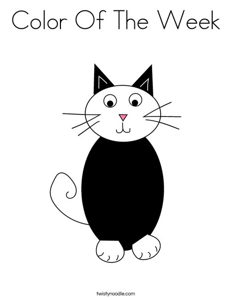 Creepy Cat Coloring Page