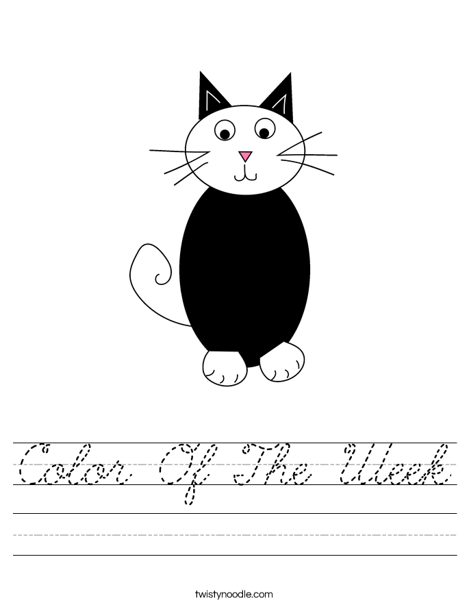 Color Of The Week Worksheet