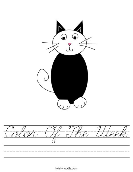 Creepy Cat Worksheet