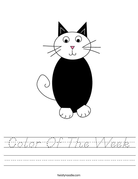 Creepy Cat Worksheet