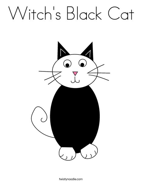 Creepy Cat Coloring Page