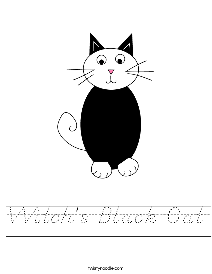 Witch's Black Cat Worksheet