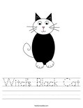 Witch's Black Cat Worksheet