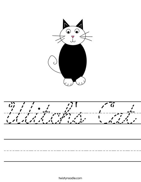 Creepy Cat Worksheet