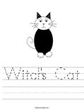 Witch's Cat Worksheet