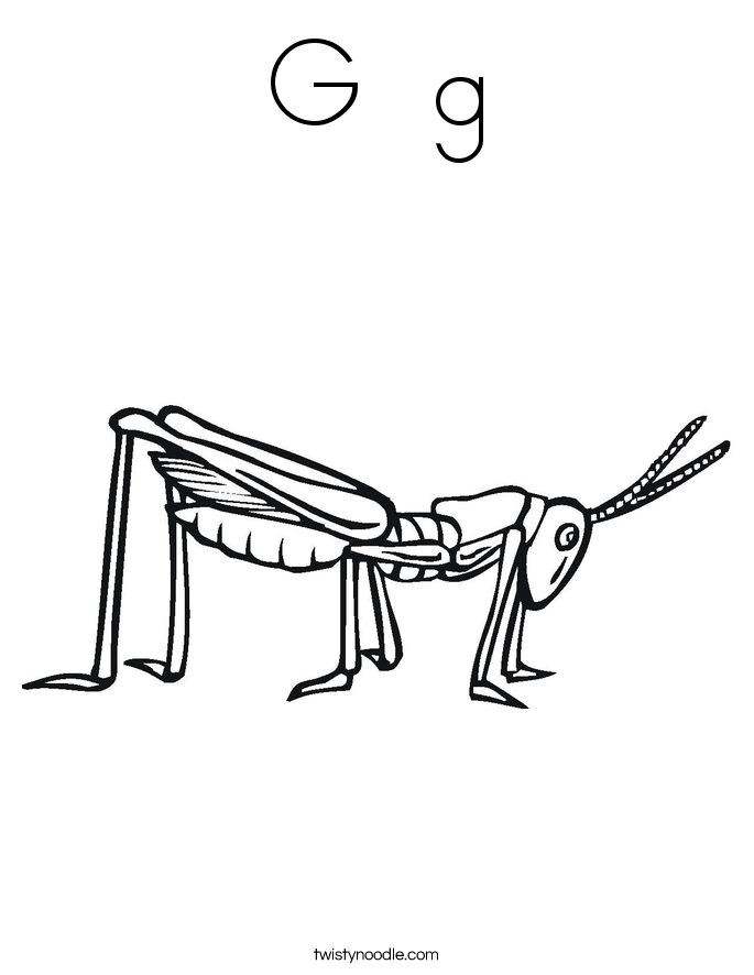 G  g Coloring Page