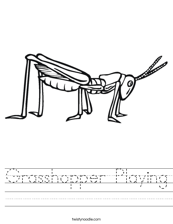 Grasshopper Playing Worksheet