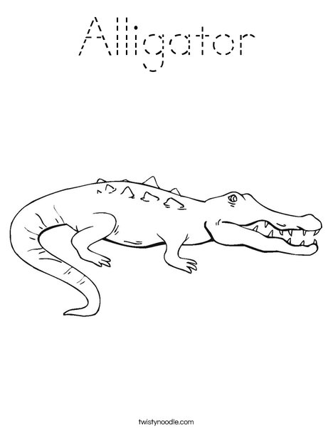 Crocodile Showing Teeth Coloring Page
