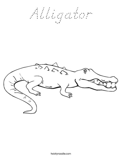 Crocodile Showing Teeth Coloring Page