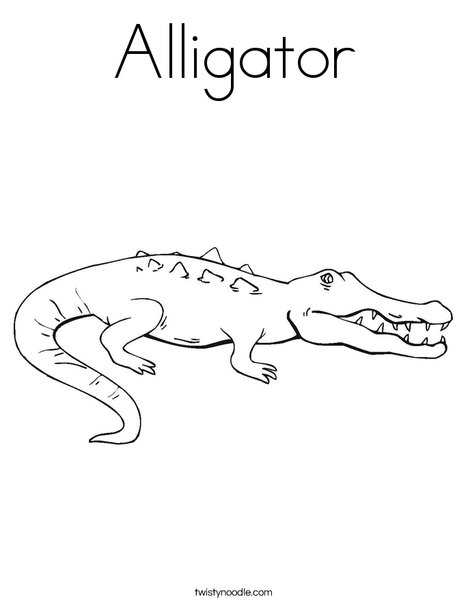Crocodile Showing Teeth Coloring Page