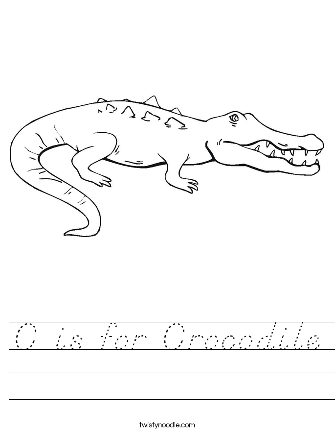 C is for Crocodile Worksheet