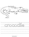 crocodile Worksheet