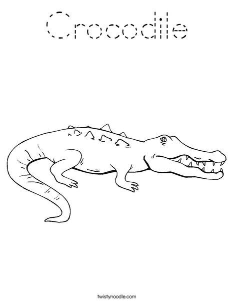Crocodile Showing Teeth Coloring Page