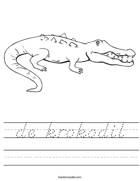 Crocodile Showing Teeth Worksheet