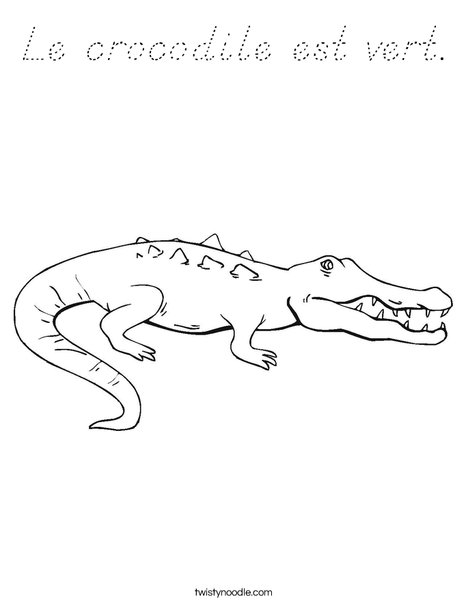 Crocodile Showing Teeth Coloring Page