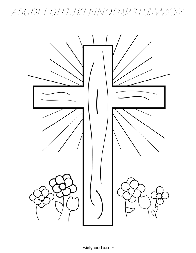 ABCDEFGHIJKLMNOPQRSTUVWXYZ Coloring Page