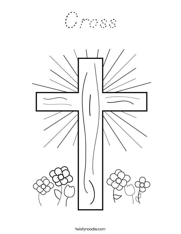 Cross Coloring Page