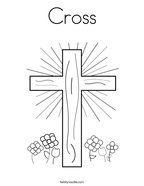 coloring pages of cross and tomb