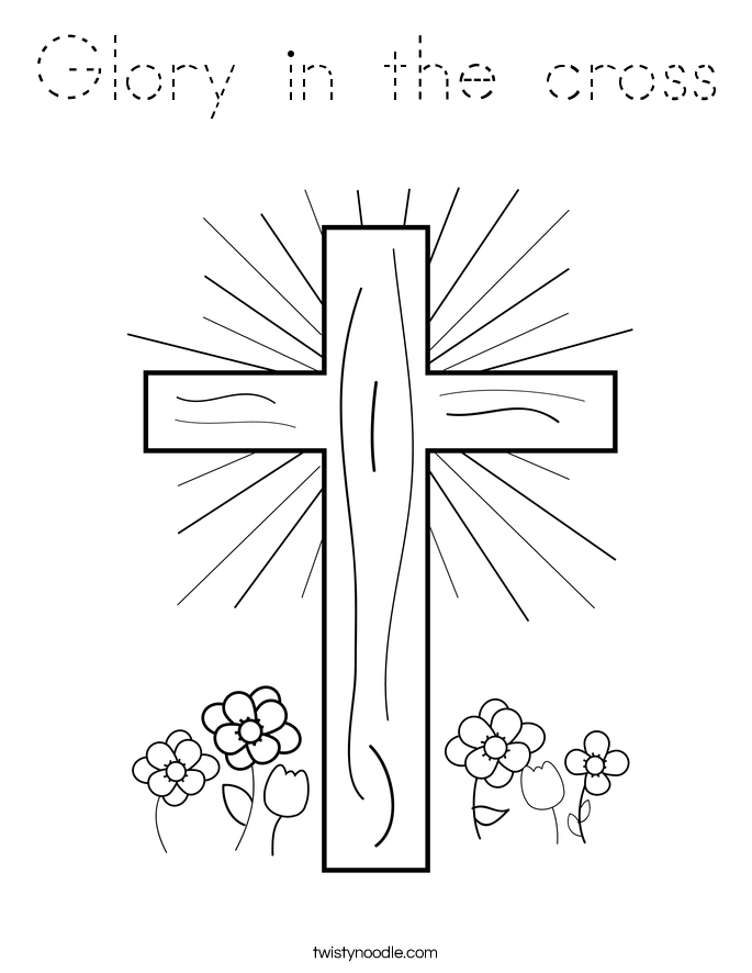 Glory in the cross Coloring Page