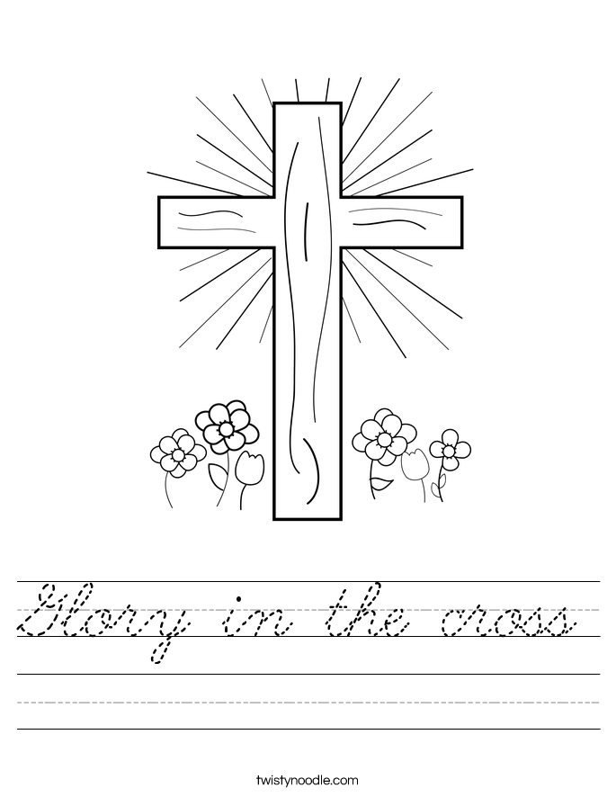 Glory in the cross Worksheet