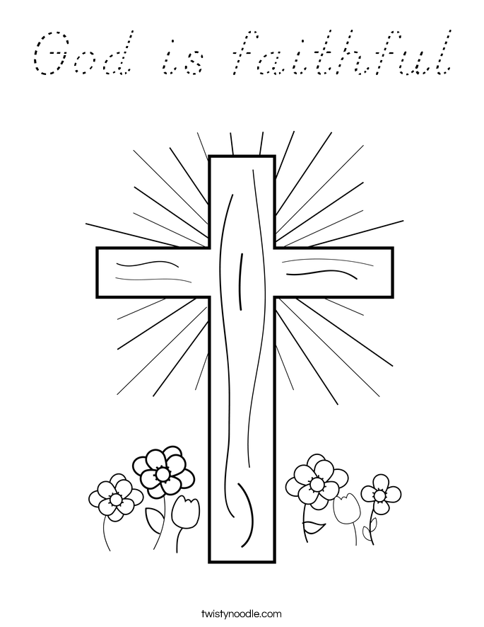 God is faithful Coloring Page