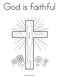 God is faithful Coloring Page